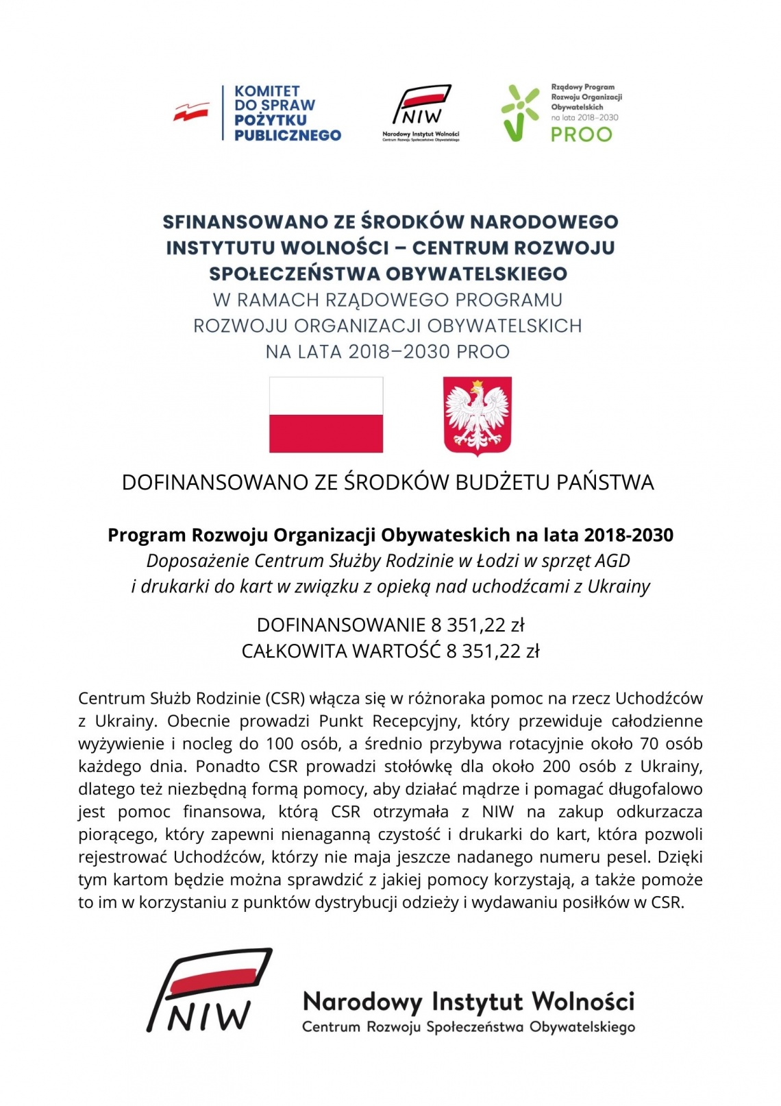 Program Rozwoju Organizacji Obywatelskich na lata 2018-2030 Program Rozwoju Organizacji Obywatelskich na lata 2018-2030