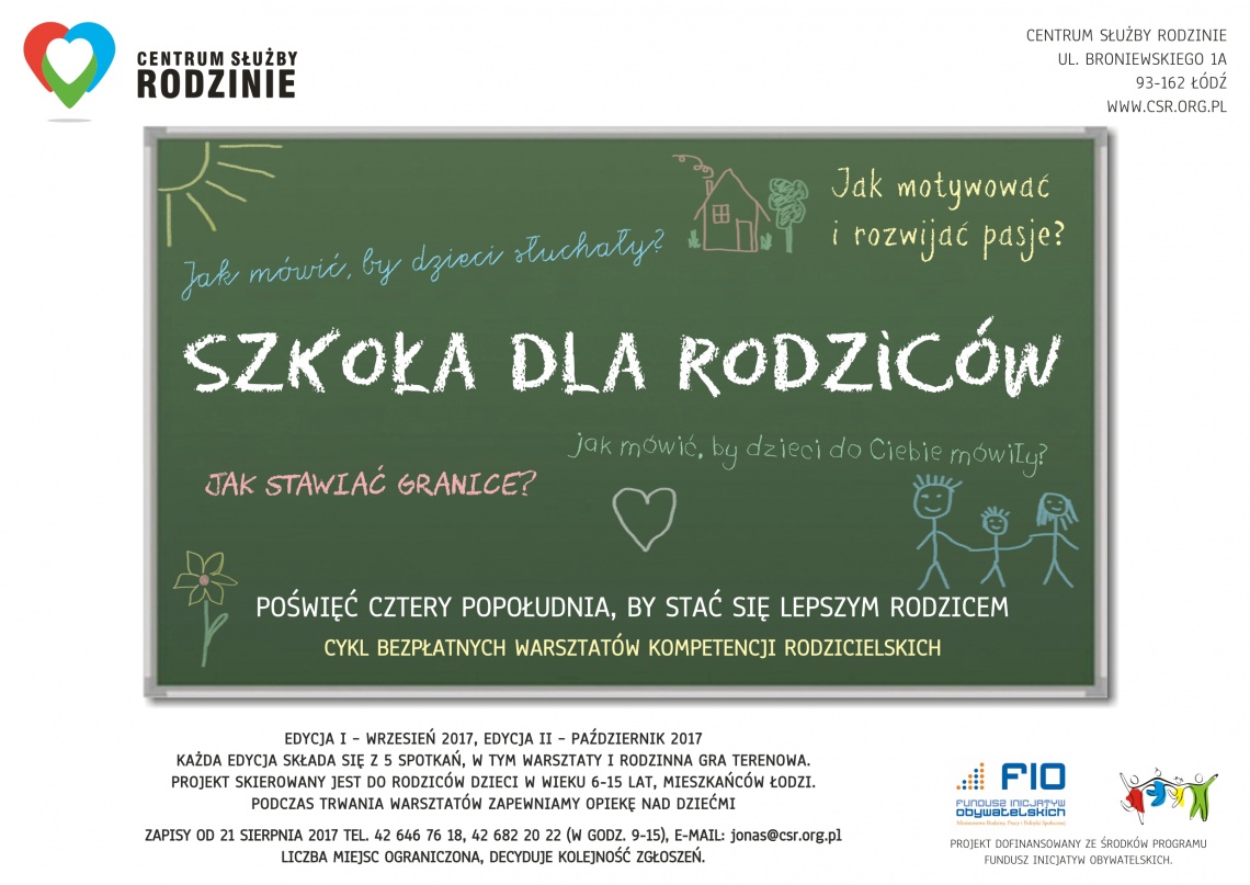 SZKOŁA DLA RODZICÓW, WARSZTATY