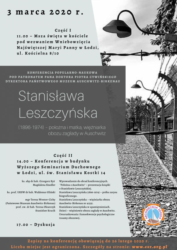 Konferencja popularno-naukowa - Stanisława Leszczyńska (1896-1974)