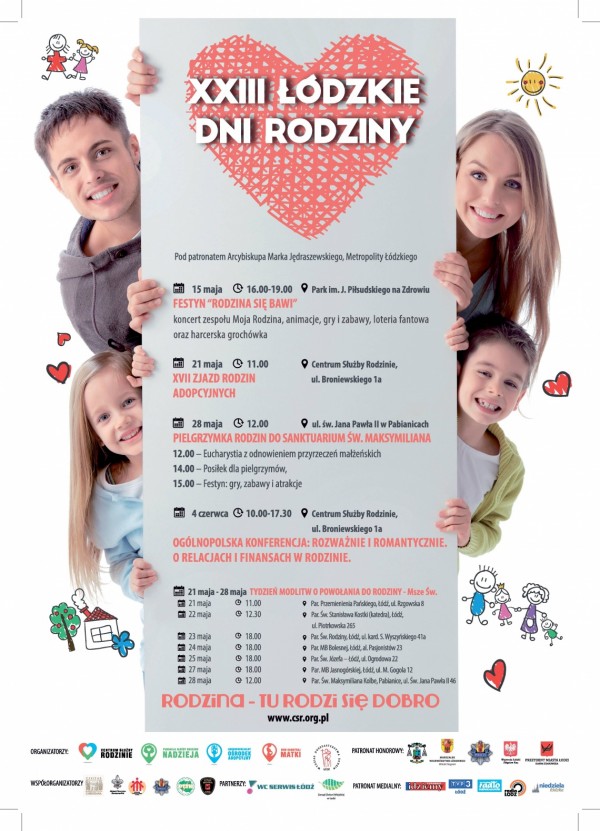 Zapraszamy na kolejne punkty programu XXIII Łódzkich Dni Rodziny Zapraszamy na kolejne punkty programu XXIII Łódzkich Dni Rodziny