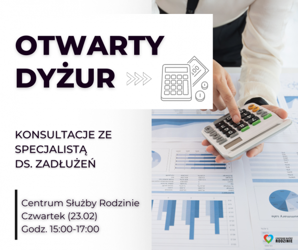 Otwarty dyżur ze specjalistą ds. zadłużeń