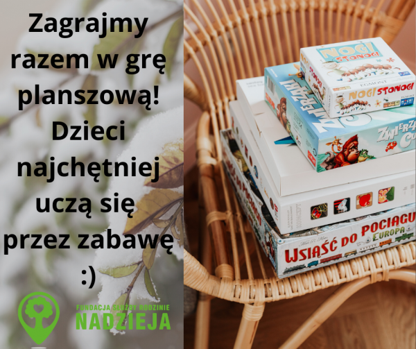Zagrajmy razem w grę planszową! Dzieci najchętniej uczą się przez zabawę. Zagrajmy razem w grę planszową! Dzieci najchętniej uczą się przez zabawę.