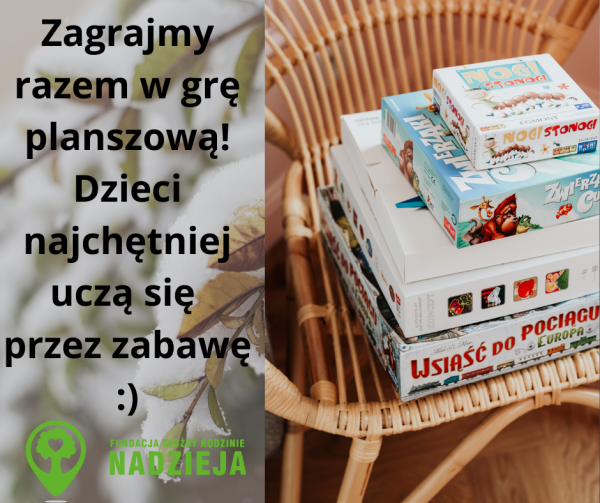 Zagrajmy razem w grę planszową! Dzieci najchętniej uczą się przez zabawę.