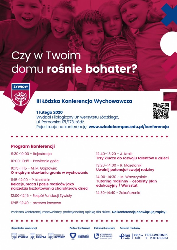 Czy w Twoim domu rośnie bohater? Konferencja Wychowawcza 01.02.2020 r.