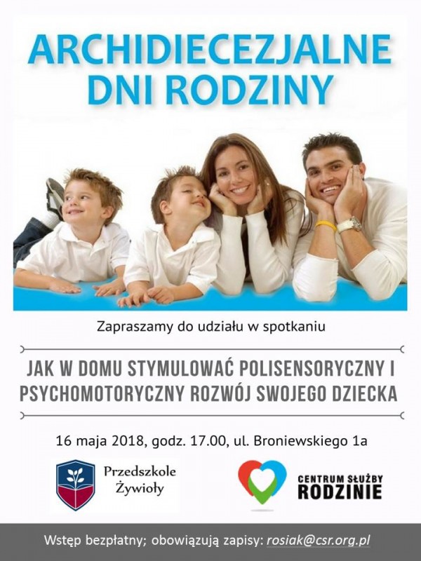 Jak w domu stymulować polisensoryczny i psychomotoryczny rozwój swojego dziecka - spotkanie dla rodziców dzieci w wieku przedszkolnym i wczesnoszkolnym