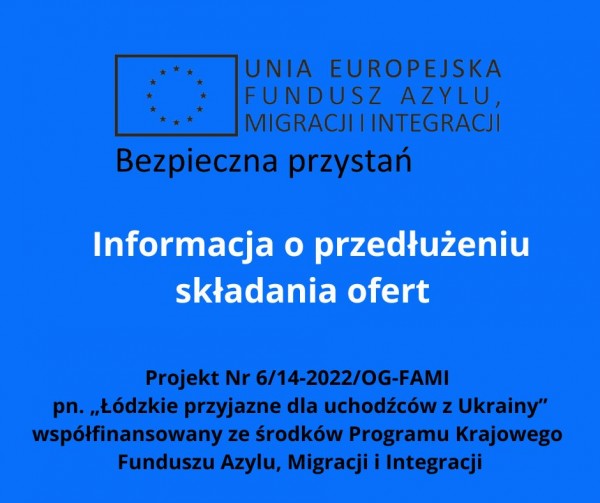 Informacja o przedłużeniu składania ofert