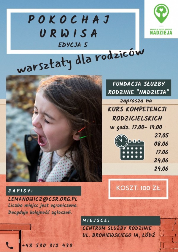 Pokochaj urwisa. Szkolenie kompetencji rodzicielskich. Edycja 5 Pokochaj urwisa. Szkolenie kompetencji rodzicielskich. Edycja 5