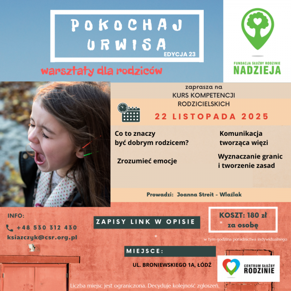 Zapisy na 22 edycję Kursu kompetencji rodzicielskich  